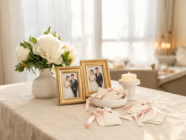Wedding registry table decor