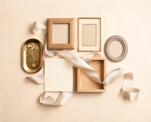Picture frames and keepsake trays